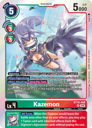 Kazemon — Next Adventure Digimon Card Game card by Tonamikanji