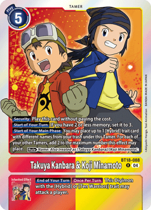 Takuya Kanbara & Koji Minamoto — Release Special Booster 2.0 Celebration Event Cards