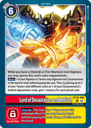 Lord of Devastation and Rebirth — Release Special Booster 2.0 Celebration Event Cards Digimon Card Game card by Nakano Habu