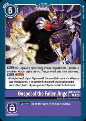 Gospel of the Fallen Angel — Limited Card Pack -Billion Bullet- Digimon Card Game card by Katsuyoshi Nakai