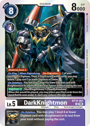 DarkKnightmon — Alternative Being Booster Digimon Card Game card by Akiyoshi Hongo, Toei Animation