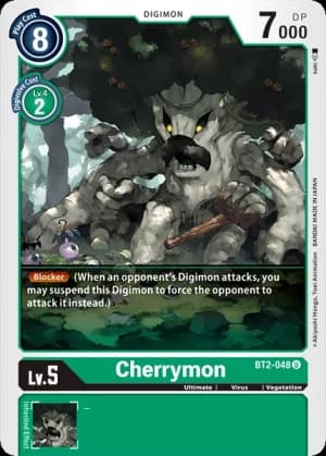 Cherrymon — Exceed Apocalypse Digimon Card Game card by Hisashi Fujiwara