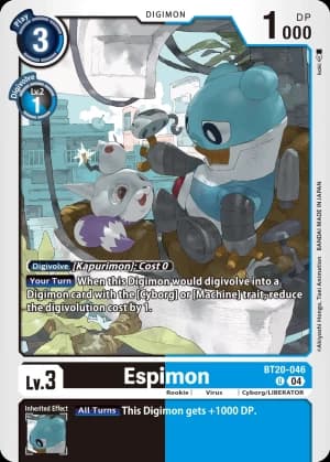 Espimon — Dawn of Liberator Digimon Card Game card by kaz