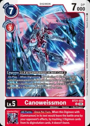 Canoweissmon — Resurgence Booster Digimon Card Game card by Takase