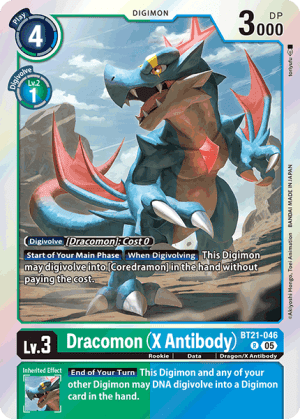 Dracomon (X Antibody) — World Convergence Digimon Card Game card by Tonnyu
