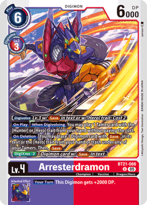 Arresterdramon — Across Time Digimon Card Game card by sesaki