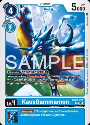 KausGammamon — Cyber Eden Digimon Card Game card by Akiyoshi Hongō, Toei Animation