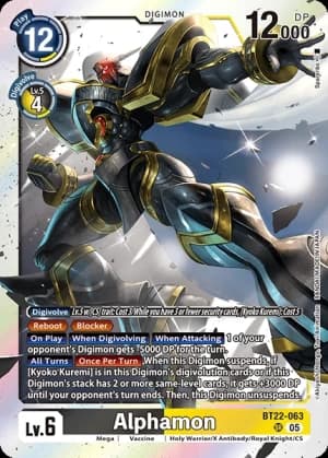 Alphamon — Cyber Eden Digimon Card Game card by Akiyoshi Honga
Bandai Spirits 2021 Made in Japan