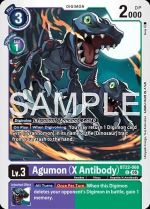 Agumon (X Antibody) — Cyber Eden Digimon Card Game card by tessy