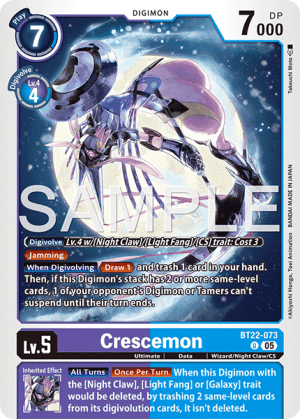 Crescemon — Animal Colosseum Digimon Card Game card by banira