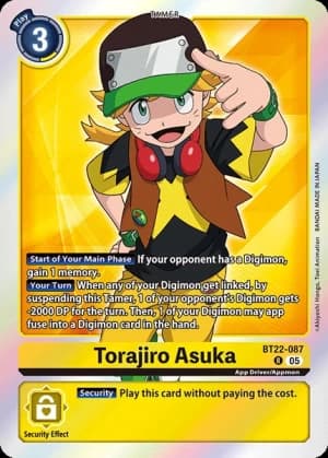 Torajiro Asuka — Cyber Eden Release Event Cards Digimon Card Game card by Akiyoshi Hongo, Toei Animation