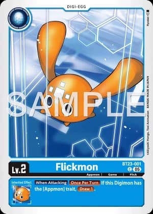 Flickmon — Dawn of Liberator Digimon Card Game card by Nakano Harito