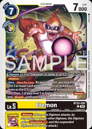 Etemon — Animal Colosseum Digimon Card Game card by p-k@ru
