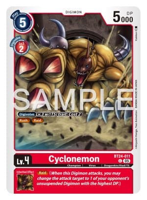 Cyclonemon — New Awakening Digimon Card Game card by Hisashi Fujiwara