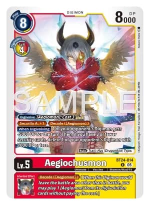 Aegiochusmon — Time Stranger Digimon Card Game card by Nakano Halllo