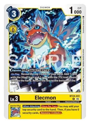 Elecmon — Animal Colosseum Digimon Card Game card by YAMURETSU