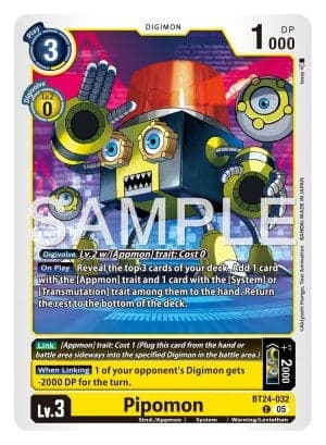Pipomon — Time Stranger Digimon Card Game card by Akiyoshi Honga, Toei Animation