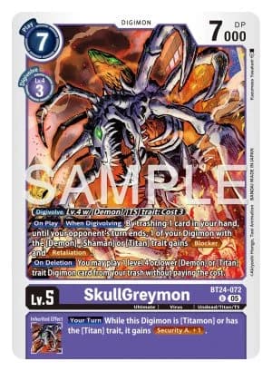 SkullGreymon — Blast Ace Pre-Release Cards