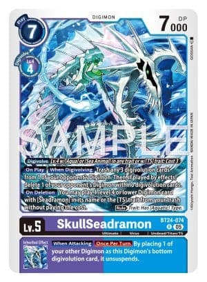 SkullSeadramon — Time Stranger Release Event Cards Digimon Card Game card by GOSSAN