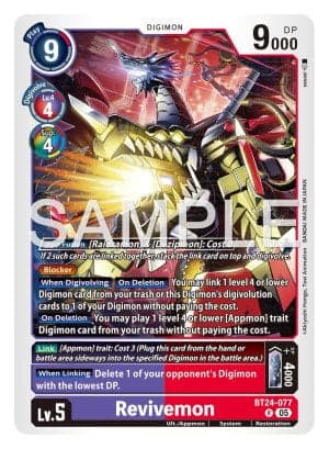 Revivemon — Time Stranger Release Event Cards Digimon Card Game card by sasasi