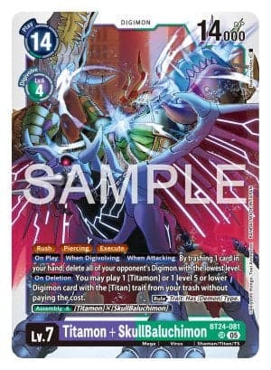 Titamon + SkullBaluchimon — Time Stranger Digimon Card Game card by Illus. BT24-091
