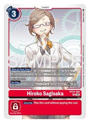 Hiroko Sagisaka — Time Stranger Digimon Card Game card by Nakano Haoto