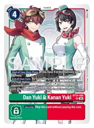 Dan Yuki & Kanan Yuki — Time Stranger Digimon Card Game card by Takase