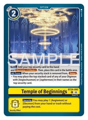 Temple of Beginnings — Time Stranger Release Event Cards