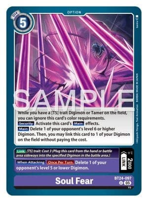 Soul Fear — Time Stranger Release Event Cards Digimon Card Game card by Akiyoshi Honga
