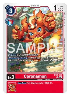 Coronamon — Animal Colosseum Digimon Card Game card by tetty