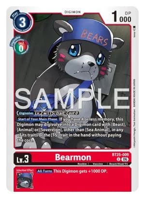 Bearmon — Dimensional Phase Digimon Card Game card by Akiyoshi Hongō, Toei Animation