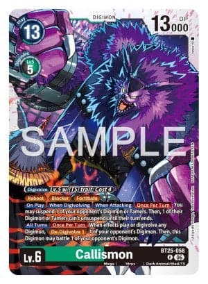 Callismon — Chain of Liberation Digimon Card Game card by Akiyoshi Hongo, Toei Animation