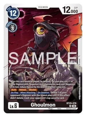 Ghoulmon — Blast Ace Digimon Card Game card by Akiyoshi Honga, Toei Animation