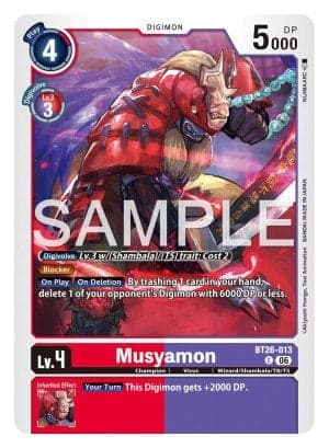 Musyamon — Battle of Omni Digimon Card Game card by shosuke