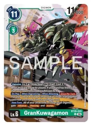 GranKuwagamon — Across Time Digimon Card Game card by Akiyoshi Hongō, Toei Animation, BANDAI NAMCO Entertainment