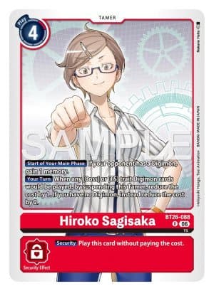 Hiroko Sagisaka — Time Stranger Digimon Card Game card by Nakano Haoto