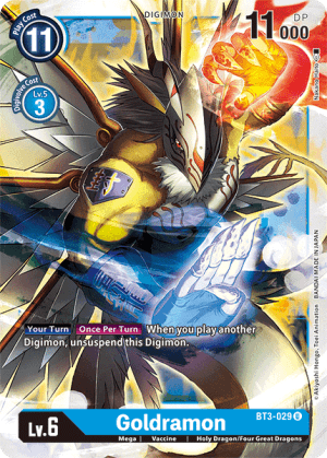Goldramon — Blast Ace Digimon Card Game card by Akiyoshi Honga