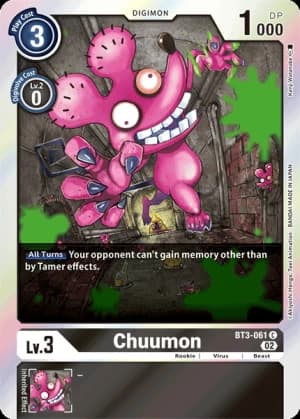 Chuumon — Animal Colosseum Digimon Card Game card by Akiyoshi Honga, Toei Animation
