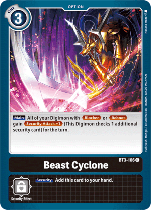 Beast Cyclone — Release Special Booster 1.5 Digimon Card Game card by Nakano Haito