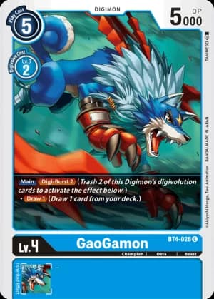 Gaogamon — Alternative Being Booster Digimon Card Game card by koki