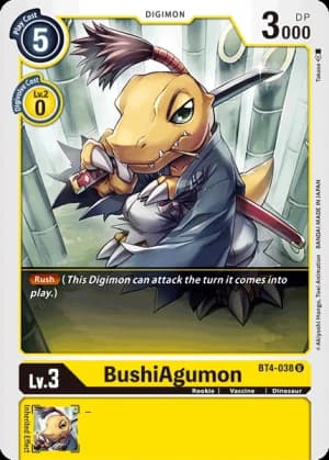 BushiAgumon — Great Legend Digimon Card Game card by Takase