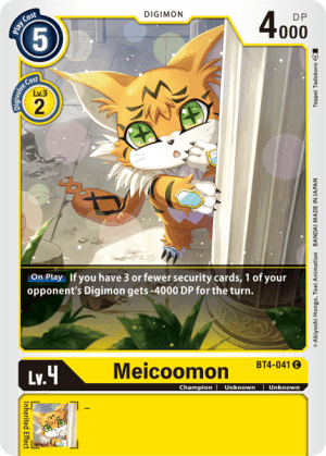 Meicoomon — Great Legend Digimon Card Game card by Teiichi Tōdōko