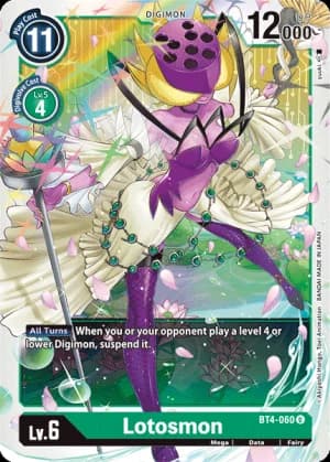 Lotosmon — Great Legend Digimon Card Game card by Akiyoshi Hongo, Toei Animation