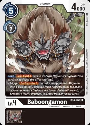 Baboongamon — Great Legend Digimon Card Game card by Shin Sasaki