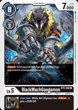 BlackMachGaogamon — Battle of Omni Digimon Card Game card by Shin Sasaki