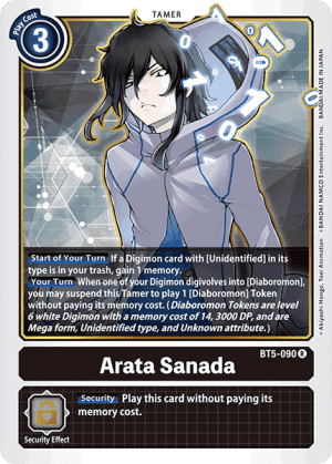 Arata Sanada — Battle of Omni Digimon Card Game card by Akiyoshi Hongo, Toei Animation