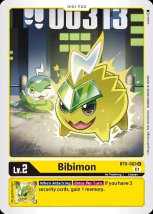 Bibimon — Double Diamond Digimon Card Game card by Akiyoshi Hongo, Toei Animation