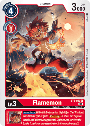 Flamemon — Across Time Digimon Card Game card by Nakano Haito