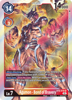 Agumon - Bond of Bravery — Double Diamond Digimon Card Game card by Akiyoshi Hongo, Toei Animation