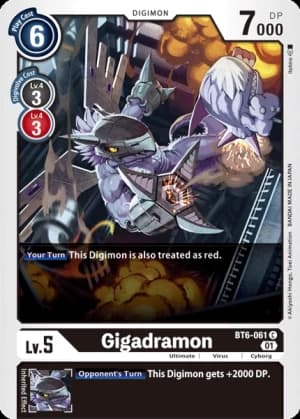 Gigadramon — Digimon LIBERATOR Digimon Card Game card by Akiyoshi Honga